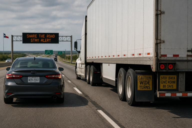 How to stay safe when driving near tractor-trailers